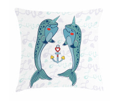 Animal Couple in Love Pillow Cover