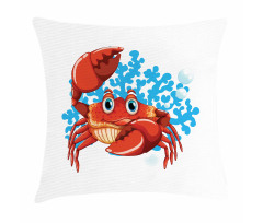 Cartoon Blue Coral Reef Pillow Cover