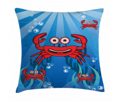 Funny Underwater Mascots Pillow Cover