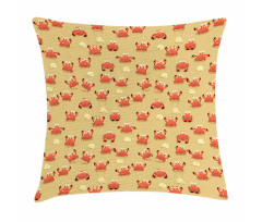 Playful Fauna on Beach Pillow Cover