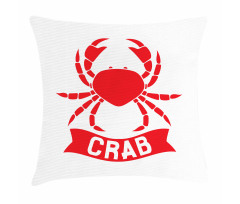 Shellfish Animal in Red Pillow Cover