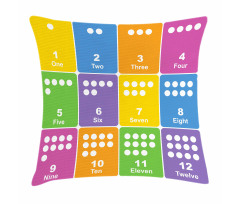 Colorful Numbers Pillow Cover