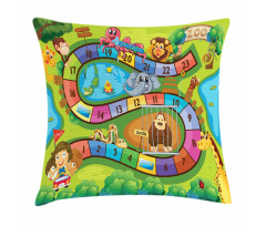 Day in Zoo Pillow Cover