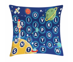 Space Letters Pillow Cover