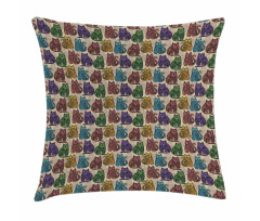Colorful Cats Pillow Cover