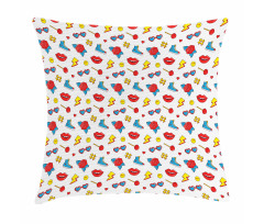 Hipster Pop Art Comics Pillow Cover