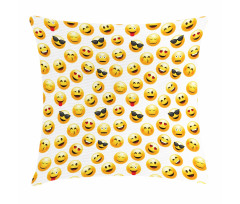 Smiley Faces Feelings Pillow Cover