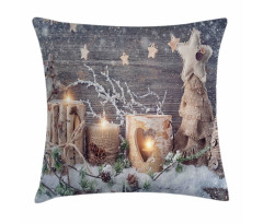 Candle Winter Holiday Pillow Cover