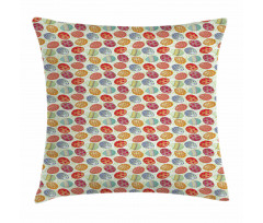 Flowery Vintage Eggs Pillow Cover