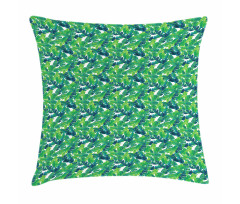 Lush Tropical Leaves Pillow Cover