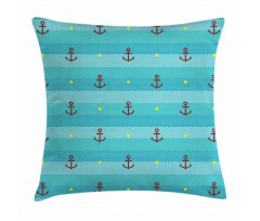 Anchor Nautical Dotted Pillow Cover