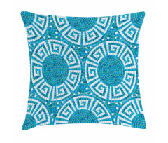 Greek Meander Mosaic Tile Pillow Cover