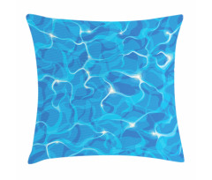 Vivid Water Surface Waves Pillow Cover