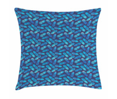 Tropical Pineapple Blue Pillow Cover