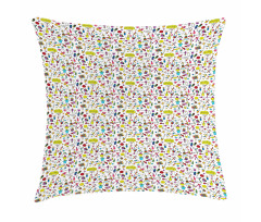 Cheery Colorful Cartoon Pillow Cover