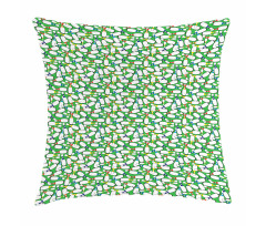 Colorful Pins on Green Pillow Cover