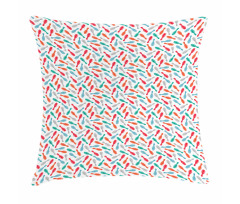 Watercolor Skittles Pillow Cover