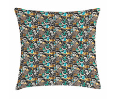 Colorful Objects Marine Pillow Cover