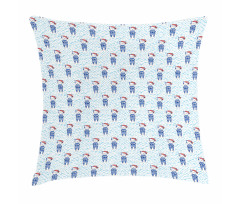 Cat in Blue Sailor Suit Pillow Cover