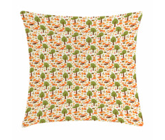 Spring Forest Wildlife Pillow Cover