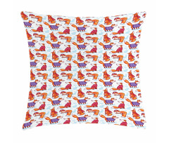 Animals in Winter Sweaters Pillow Cover
