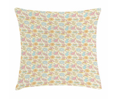 Cake and Teapots Pillow Cover