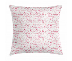 Hearts Wedding Rings Pillow Cover