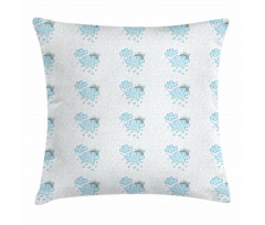 Blue Valentine Cloud Pillow Cover