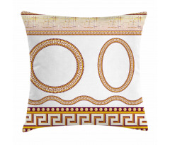 Fret Borders Circles Pillow Cover