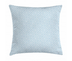 Pale Blue Maze Tile Pillow Cover