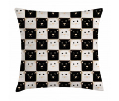 Squares with Cats Pillow Cover