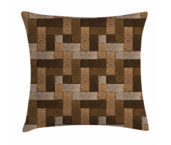 Wooden Parquet Motif Pillow Cover