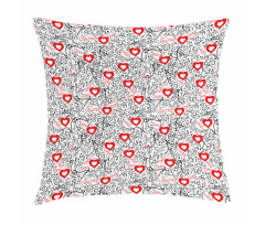 Romantic Hearty Pillow Cover