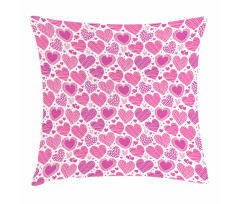 Pink Romantic Motifs Pillow Cover