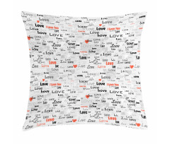 I Love You Hearts Pillow Cover