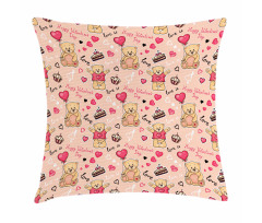 Bear Cake Balloon Pillow Cover