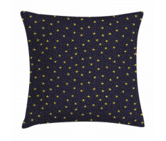 Yellow Stars and Dots Pillow Cover