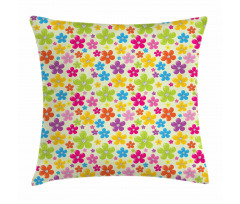 Sixties Hippie Flowers Pillow Cover