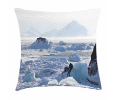 Arctic Winter Ice Lake Pillow Cover