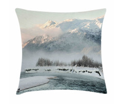 Winter Scene from North Pillow Cover