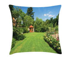 Roses Pathway Gazebo Pillow Cover