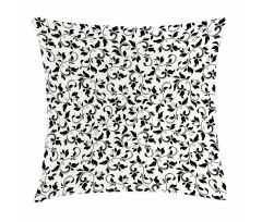 Monochrome Scroll Pattern Pillow Cover