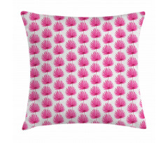 Watercolor Pink Leaves Pillow Cover