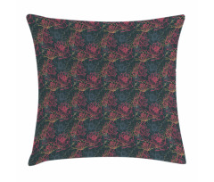 Concept of Flowers of Asia Pillow Cover