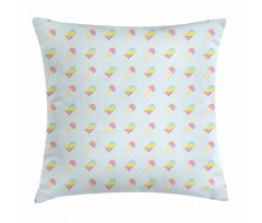 Pastel Hipster Summer Pillow Cover