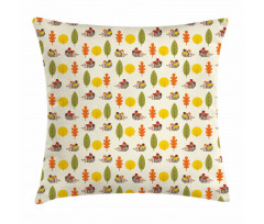 Different Trees Animals Pillow Cover