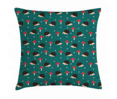 Forest Life Mushrooms Pillow Cover
