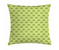 Spiny Mammals Green Pillow Cover