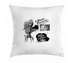 Camera Film Noir Pillow Cover