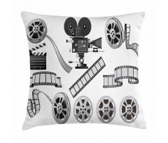 Greyscale Reel Pillow Cover